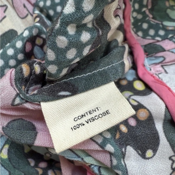 CeliaB Hortensia Mini Short Puff Sleeve Floral Belted Dress Sz XS - Picture 9 of 9